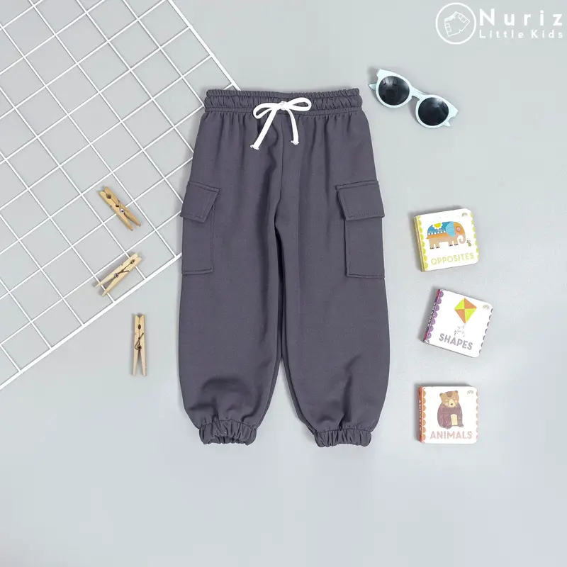 100K 4 PCS Celana Jogger Chargo Anak-Anak Umur 1-12 Tahun Laki-Laki Perempuan bahan Japan Line 4