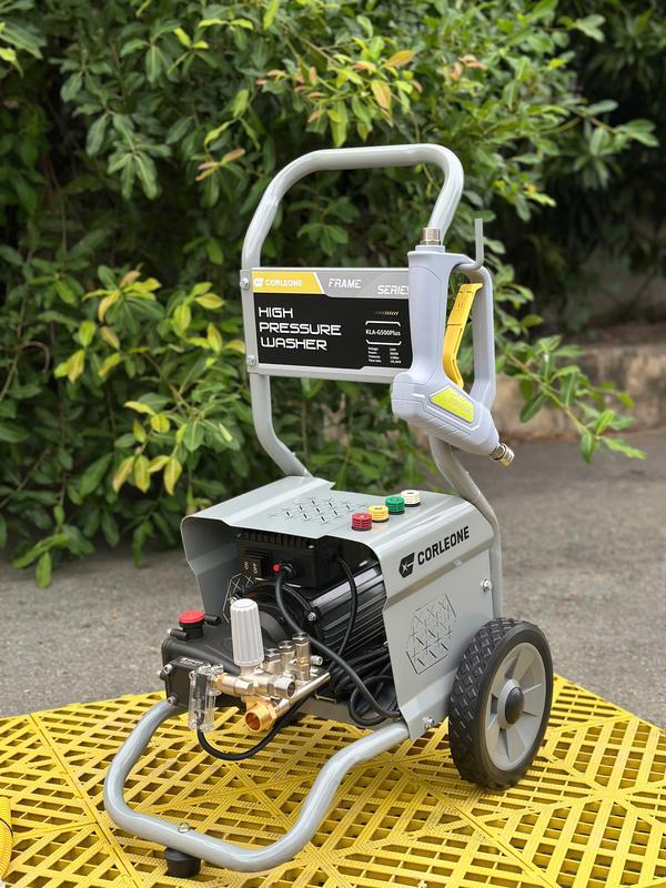   Máy G500 khung xe đẩy+dây điện 5m+dây mềm-đầu bơm Ti sứ-220V-120BAR  Tặng CÚT LỌC NƯỚC Máy rửa xe 2600W Colorone G500 động cơ cảm ứng từ đầu bơm trục khuỷu ty sứ áp lực cao gia đình rửa sân vườn rong rêu may rua xe áp lực cao chống nước 