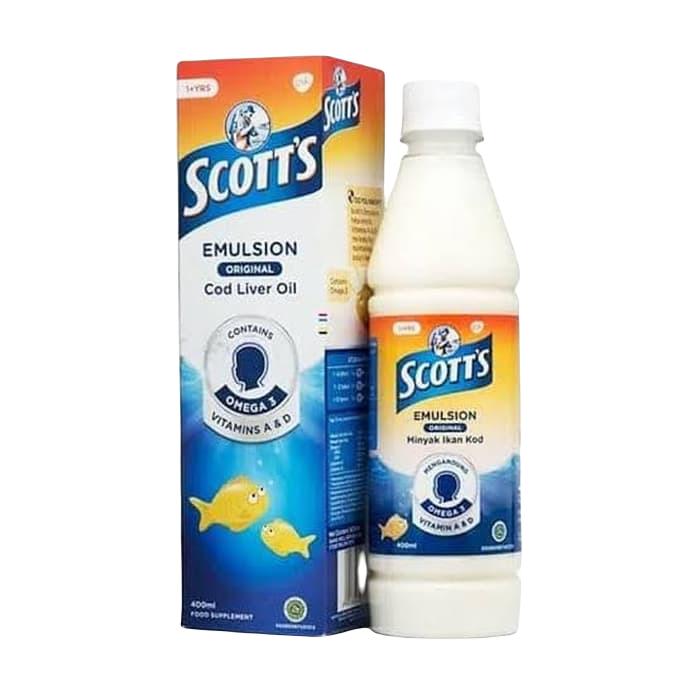 Scott emulsion Omega 3 DHA Scott's emulsion 200 mL Scott Putih Vitamin Anak Scott Scoot Minyak Ikan KOD Vitamin Omega 3 DHA Rasa ORIGINAL Vitamin Anak Scoot Emulsion Vitamin Scott Anak 4