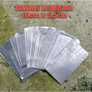 TIMAH LEMBAR / LEMPENG 10cm X 5.5cm .... MURAH MERIAH