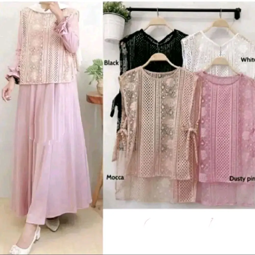 Outer brukat malika/vest burkat tali bb 40-65