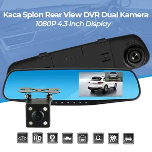 Kaca Spion Rear View DVR Dual Kamera Dashcam 1080P 4.3 Inch Display - EA880-S