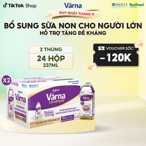 Combo 2 Thùng 12 Hộp Sữa Bột Pha Sẵn Varna Colostrum (24 Hộp GIấy) Bổ Sung Sữa Non Tăng Đề Kháng