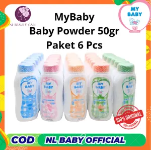[ 6 Pcs ] Paket Usaha Grosir MyBaby Powder 50gr Bedak Bayi