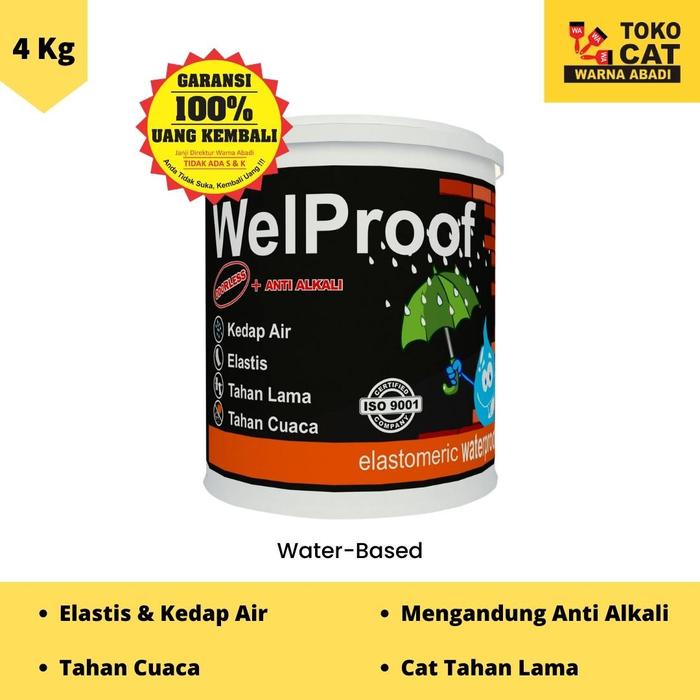 Gambar Cat Pelapis Anti Bocor Welproof 4 Kg Mangkunegaran - Warna Aqua Marine dari Toko Cat Warna Abadi Kota Surakarta Tokopedia