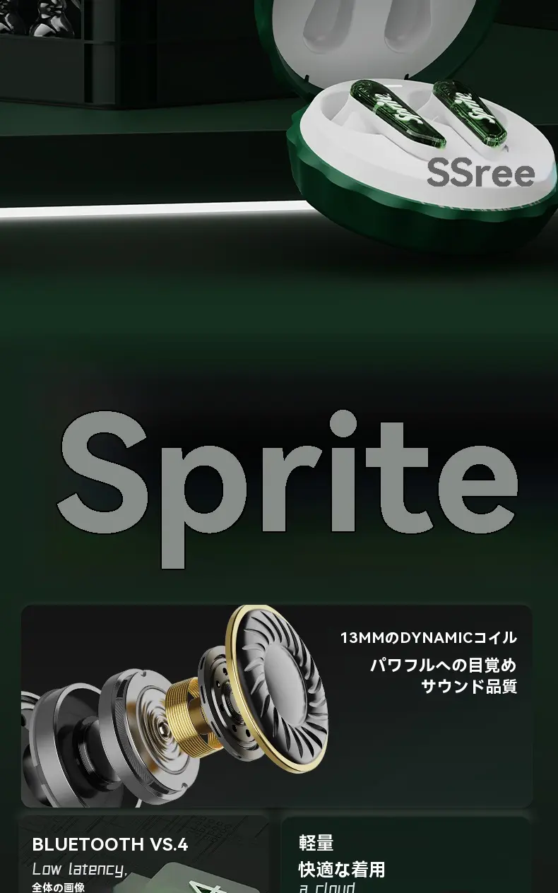 コカ・コーラ スプライト T13 ボトルキャップ Bluetoothイヤホン