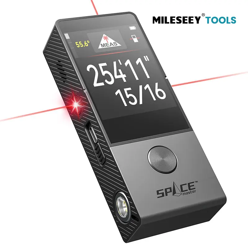 MiLESEEY D9 Pro Laser Distance Meter with Visual Aligning Indicator, 100m Laser Measure Device With IPS Touchscreen Interface, P2P, Live Angle Display, APP Sync, 14 Measuring Modes