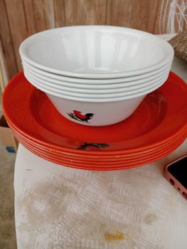 Product Review of 1 set 6pcs mangkok jago + 6pcs Piring jago paling murah no 1 di tiktok ada yang lebih murah komplain kami Kitchenware from R**i A**a 0