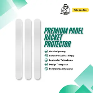 Premium Padel Racket Protector | Pelindung Raket Padel Glossy Transparan & Matte Tekstur