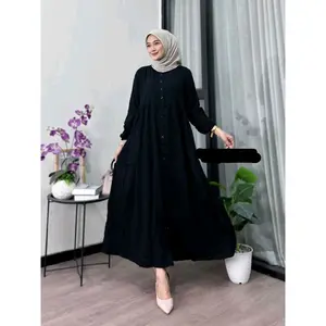 Alisha Gamis twill premium gamis wanita polos twill premium