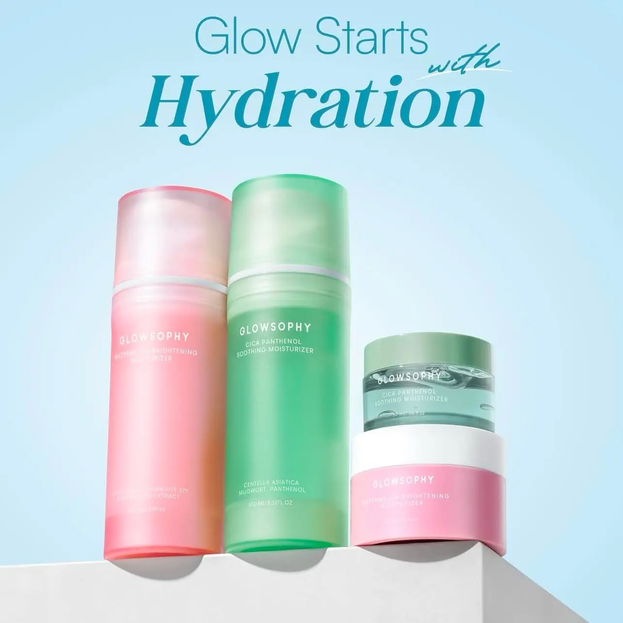 Glowsophy Watermelon Brightening Moisturizer  Watermelon glowsopi - 100ml watermelon, Glowsophy Cica Panthenol Moisturizer