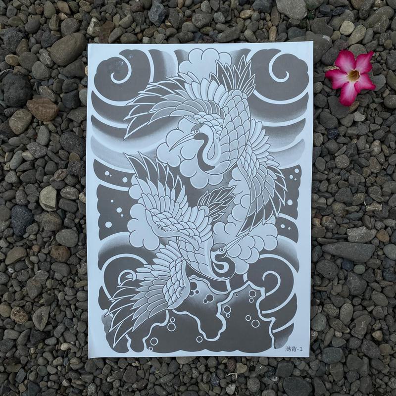 Tato Temporer Semi Permanen Tahan Lama Tato punggung Tato tahan lama Tato Harimau full Tato FruitInk Tato Ikan KOI Tato yakuza tato macan 8