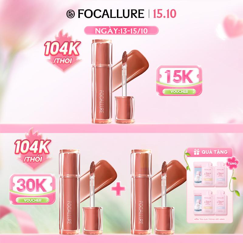 FOCALLURE Pro Stain Son Tint Bóng Hỗ Trợ Dưỡng Ẩm Hỗ Trợ Chống Dính Cốc Có Sắc Tố Màu Cao Cho Môi Trong Trẻo Rạng Rỡ