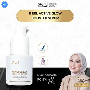 BErl Cosmetics Active Glow Booster Serum Niacinamide Mencerahkan Pencerah Wajah Essence Hitam Aging