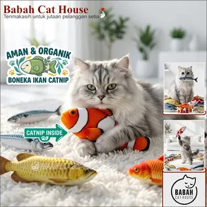 Boneka Catnip IKAN Kucing Mainan Fish Cat Nip Toys Gigit Toy Murah