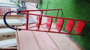 Product Review of Reaim 3-7 Step Tangga Lipat Multifungsi / Tangga Lipat Rumah 4 step dan 5 step / Baja Karbon Tebal Anti Licin Pegangan Tangan Tangga Bisa Dilepas / Household Ladder Tangga Rumah 3/4 Step 1,17M // 1,45M // 1.8M Hitam Merah Putih from M** P** 0