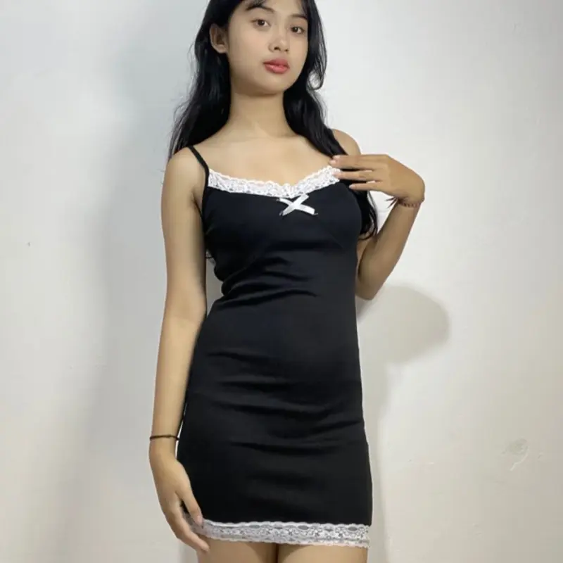 Mini dress renda super strait Midi Pendek