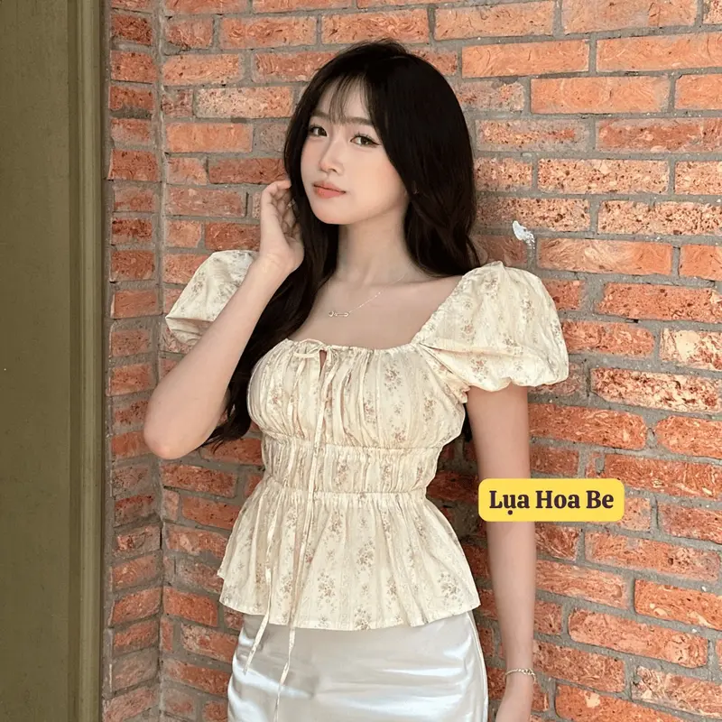 Áo babydoll linen kiểu xinh tay phồng tiểu thư công chúa bo thân nơ coquette ngực xinh xắn Kimee MA287 | BigBuy360 - bigbuy360.vn Áo babydoll linen kiểu xinh tay phồng tiểu thư công chúa bo thân nơ coquette ngực xinh xắn Kimee MA287 | BigBuy360 - bigbuy360.vn