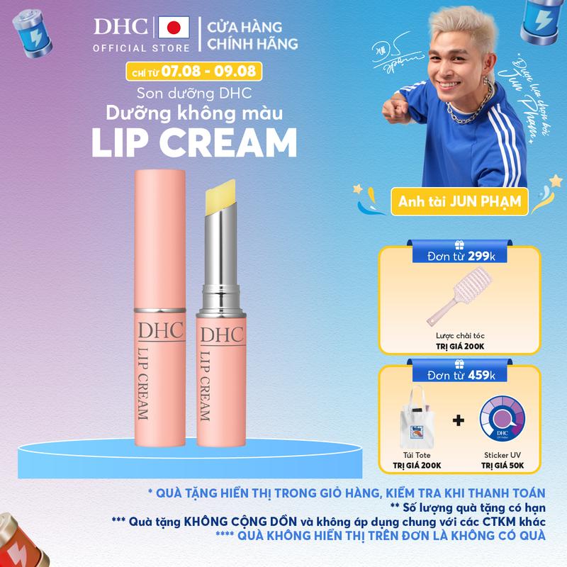 Son Dưỡng Môi DHC Nhật Bản Chính Hãng Lip Cream 1,5g - Hỗ trợ dưỡng ẩm làm mền môi dành cho Nữ và Nam