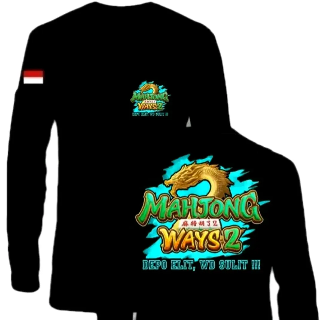 KAOS MAHJONG WAYS 2 LENGAN PANJANG CORAK BIRU
