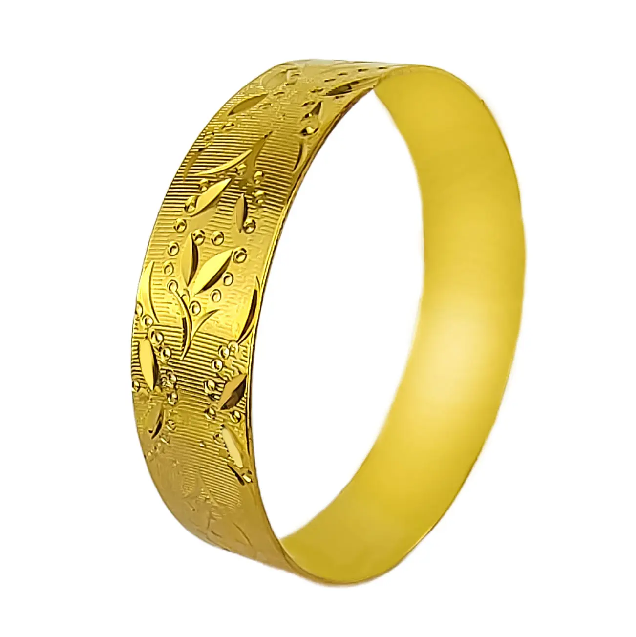 Wholesale Pakistan Bracelet Jewelry Simple Design 18k Gold Plated Vietnam Bridal Wedding Gypsophila Copper Bangle For Women