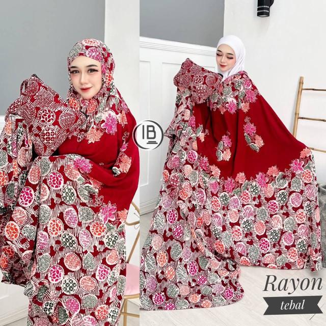 Product Introduction of Mukena Dewasa Jumbo Batik Cap Atasan Bawahan Muslim Rayon Halus Adem 2in1 8