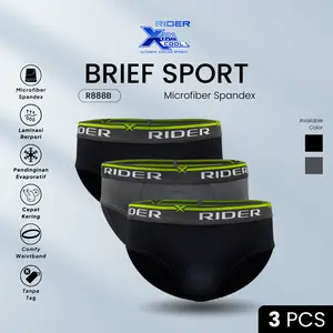 Rider Xtracool Microfiber Brief - Celana Dalam Pria R888B isi 3 Pcs