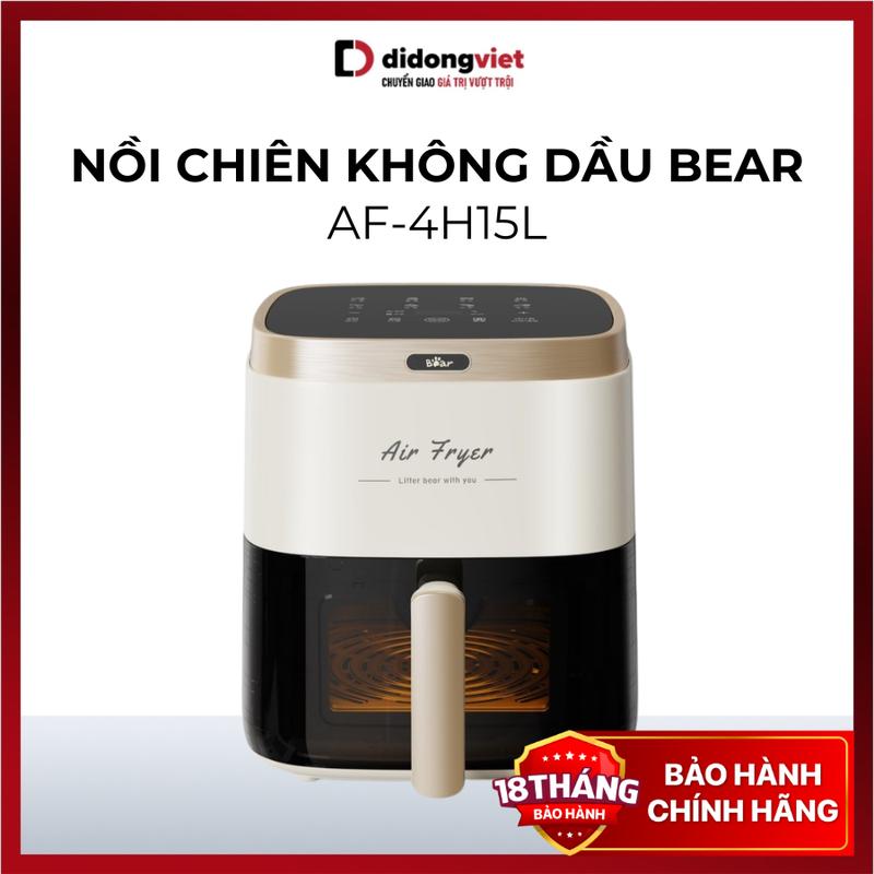 Nồi Chiên Không Dầu Bear 5L QZG-P15R8 (AF-4H15L) - Công Suất 1500W, Chống Dính - Hàng Chính Hãng
