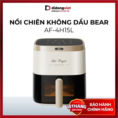 Nồi Chiên Không Dầu Bear 5L QZG-P15R8 (AF-4H15L) - Công Suất 1500W, Chống Dính - Hàng Chính Hãng