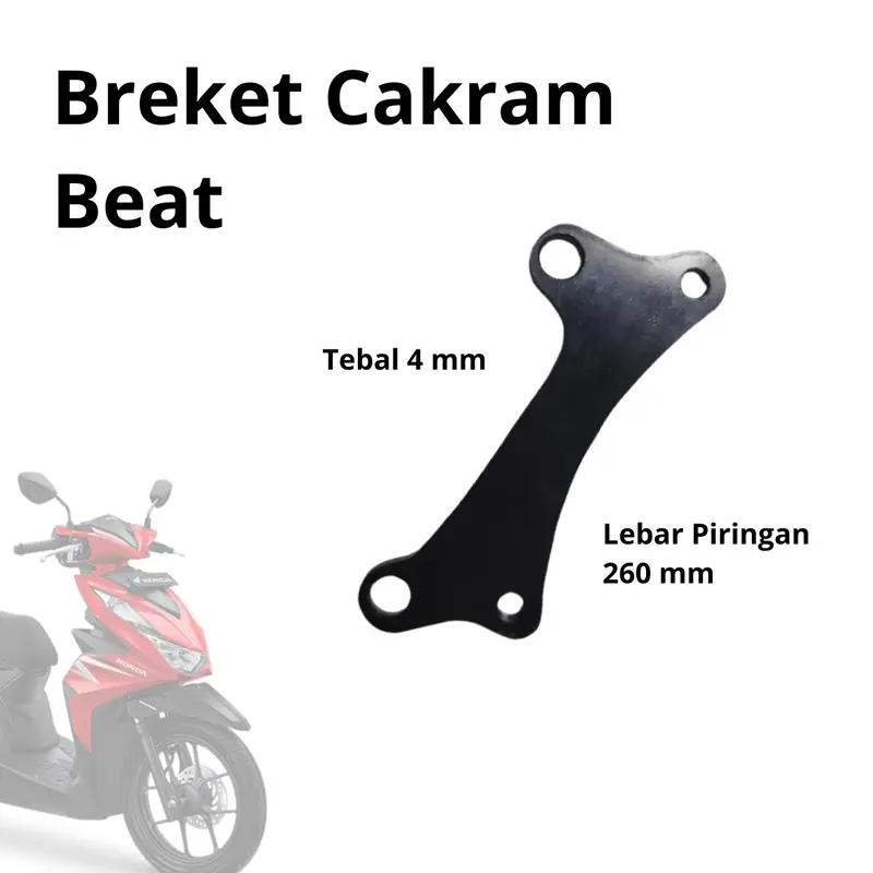 Bracket Disk Kaliper| Breket Cakram Depan Honda Beat Motorcycle 0
