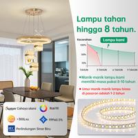Gambar GOGEOUS Lampu Gantung Kristal Modern 72W LED 3Warna Dapat Disesuaikan Lampu Gantung Ruang Tamu Hias mewah - Emas B2-9+Remote dari GOGEOUS Lampu Kab. Tangerang 4 Tokopedia