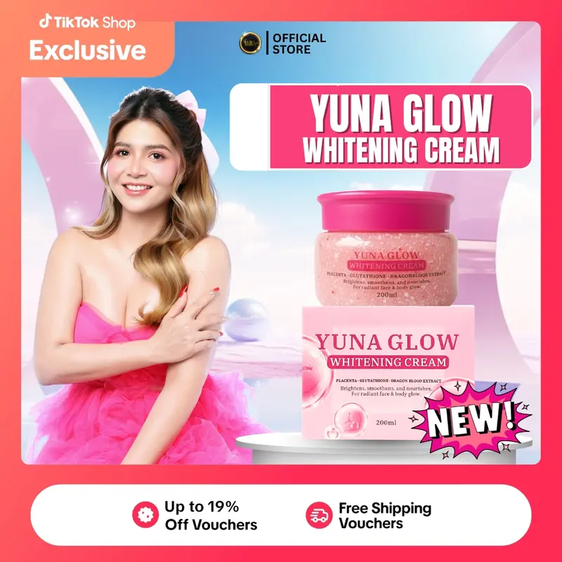 YUNA GLOW WHITENING CREAM with placenta, Glutathione and Dragon Blood  Extract