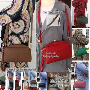 Tas Wanita Papirut Bapau / Tas Selempang & Bahu Wanita / Tas Slingbag Kulit Sintetis premium / Tas kulit Jeruk