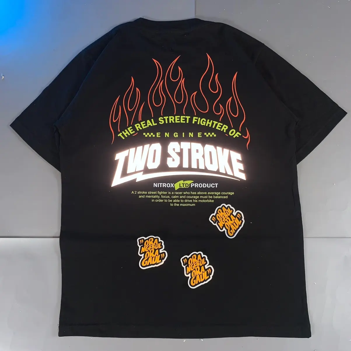 Kaos Two Stroke Reflective / Kaos 2stroke /  Pria Katun Combed24s Free Stiker / Kaos 2tak