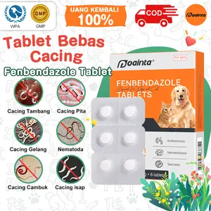 PUAINTA Cacing Kucing & Anjing Anti Cacing Aman Dan Ampuh Cacing Gilig Cacing Pita Nematoda Cacing Cambuk Efek Samping tetes kutu 6Pcs/12Pcs