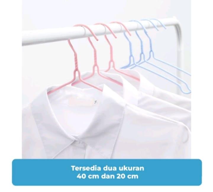 Product Introduction of (ISI 1 pcs) Gantungan Baju Tebal Anti Karat Murah Gratis ongkir Hanger Kawat Pakaian 13