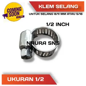 Mandiri Maju Bersama Klem Selang Pompa DC 8MM-13MM / 1/2 Inch Penjepit Selang 100PCS Harga Promo