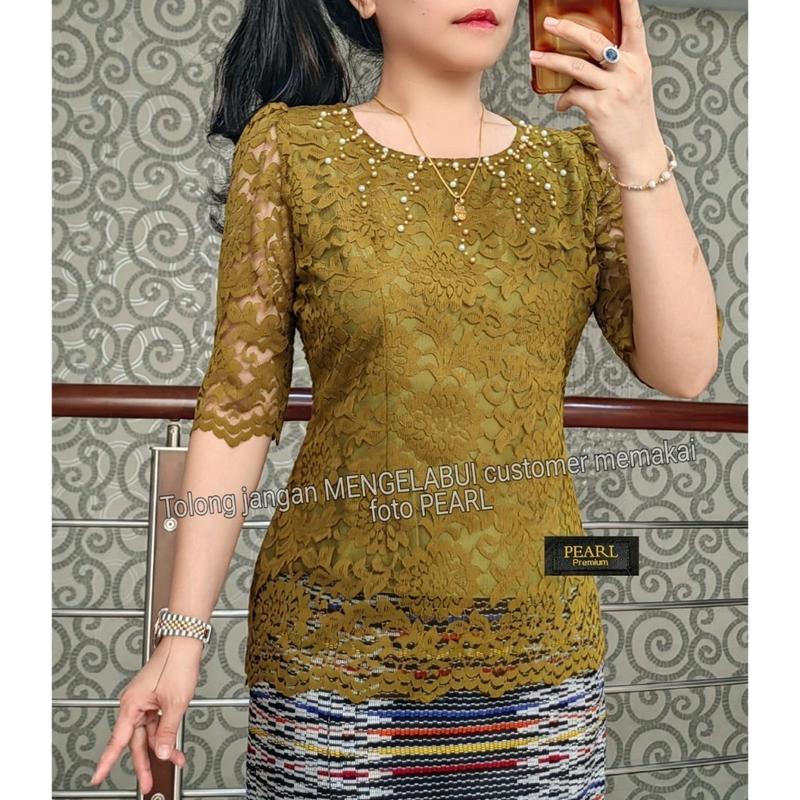HF ATASAN RENDA VIRAL/BLUS WANITA BROKAT Baju Nyaman 5