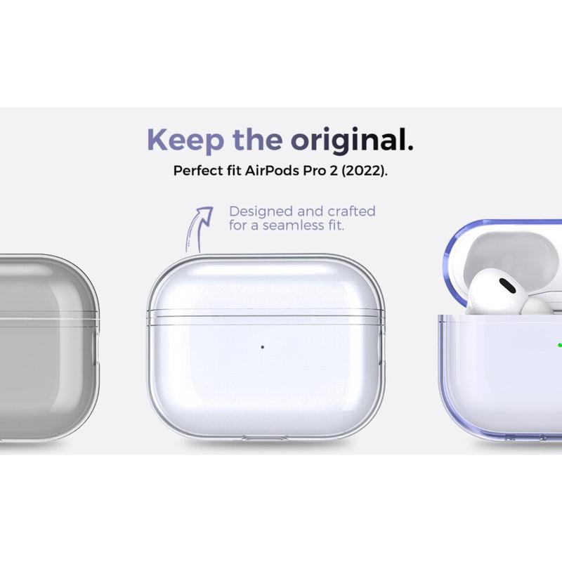 2023 2022 Airpods Pro 2 High Quality Transparent Drop-proof TPU Soft Case with incase Lanyard for New AirPods Pro2 USB-C 5