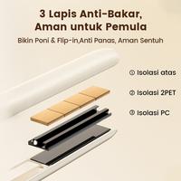 Gambar (BISA COD) KUCUU Catokan Rambut catokan curly catok 2 in 1 Hair Straightener Pelurus Sisir Pelurus Rambut Tampilan LED - Khaki dari Future Upin_NEW Kota Tangerang 4 Tokopedia