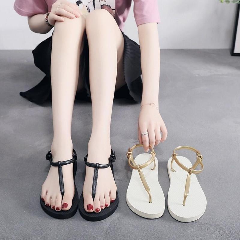 Giày Sandal Flat Flip-Flops Mùa Hè Nữ Bền Đẹp Chống Trơn Trượt Giày Đi Biển Mùa…