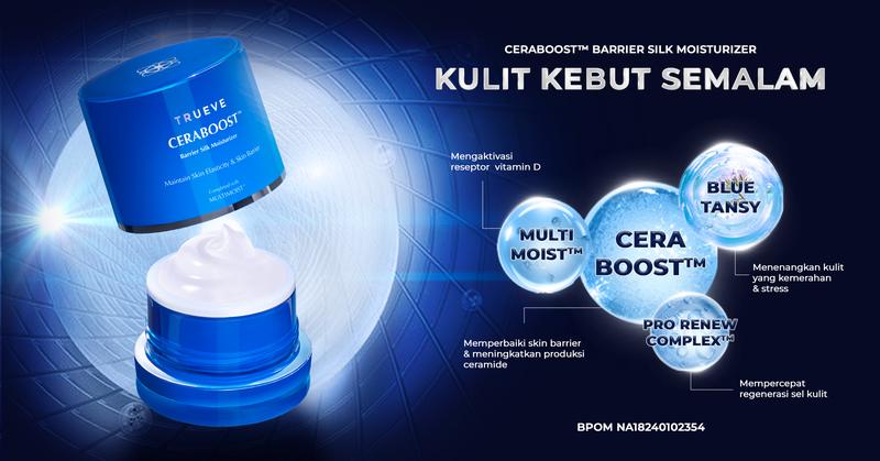 Product Introduction of TRUEVE Ceraboost Silk Moisturizer Gel 30gr - Moisturizer Gel Pelembab Wajah Pagi Malam, Memperbaiki Skin Barrier Rusak Iritasi, Cocok untuk Semua Jenis Kulit (Blue Tansy + Ceramide) 3