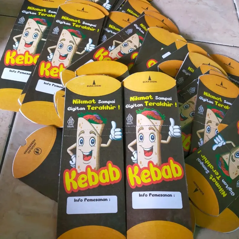@100pcs Kertas Kebab Mini/Kebab Tarikan uk 22x8cm 5