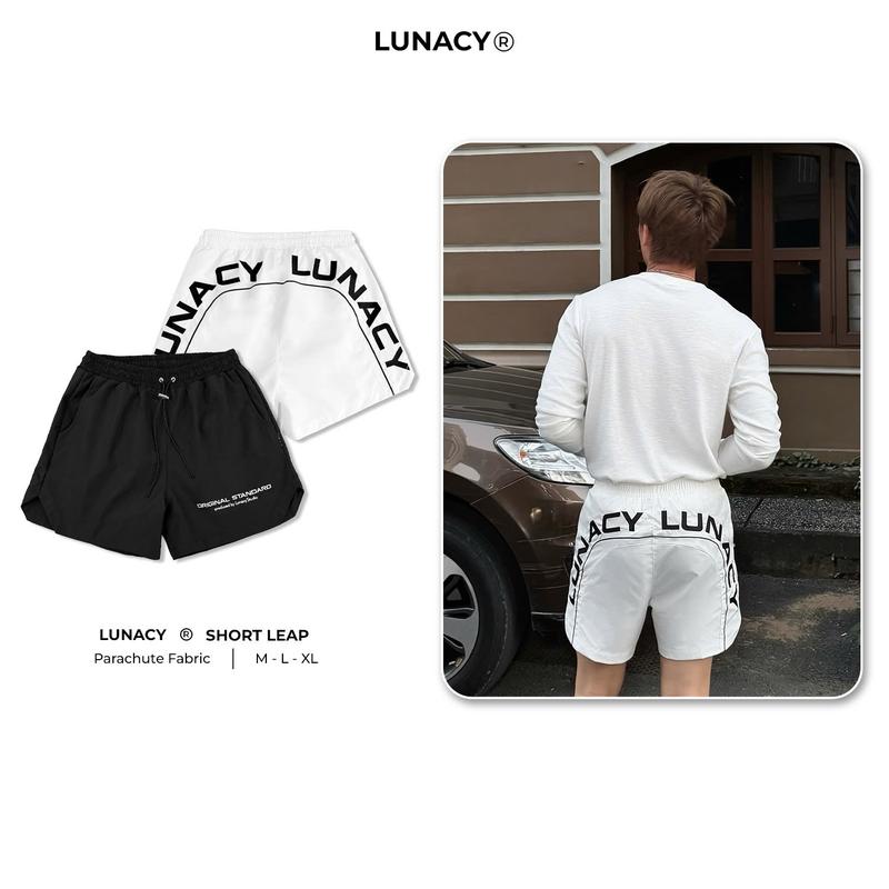  Quần Short LEAP ống rộng Nam Nữ Oversize phong cách đường phố LUNACY 