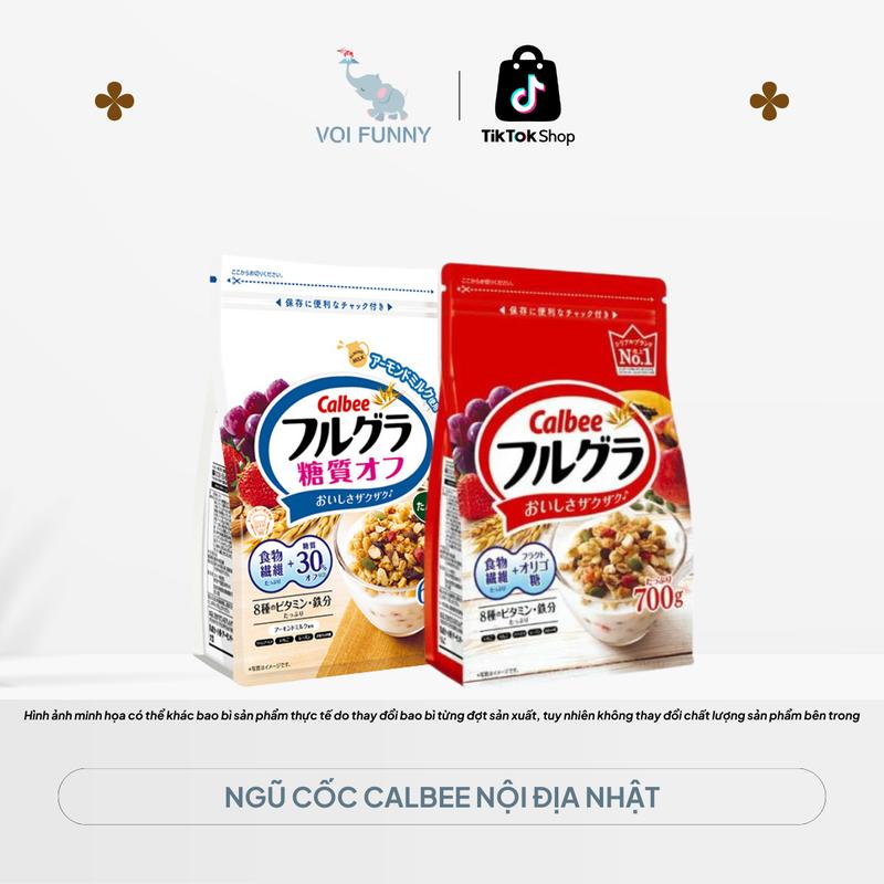 COMBO 2 TÚI Thực Phẩm Ăn Liền Hàng Ngày Ngũ Cốc CALBEE Nội Địa Nhật