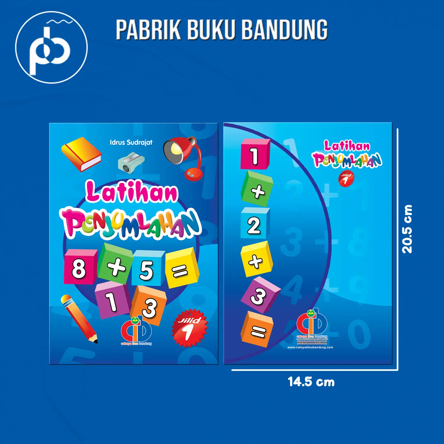 Latihan Penjumlahan jilid 1 & 2 | Belajar Berhitung Penambahan | 32 Hal 14.5x20.5 Cm | Cahaya Ilmu Bandung