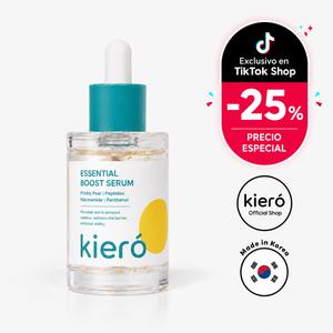 kieró essential boost serum - sérum facial hidratante sérum coreano con niacinamida, péptidos, pantenol y nopal textura ligera, rápida absorción: hidrata diario y fortalece la barrera de la piel (1.01 fl oz)