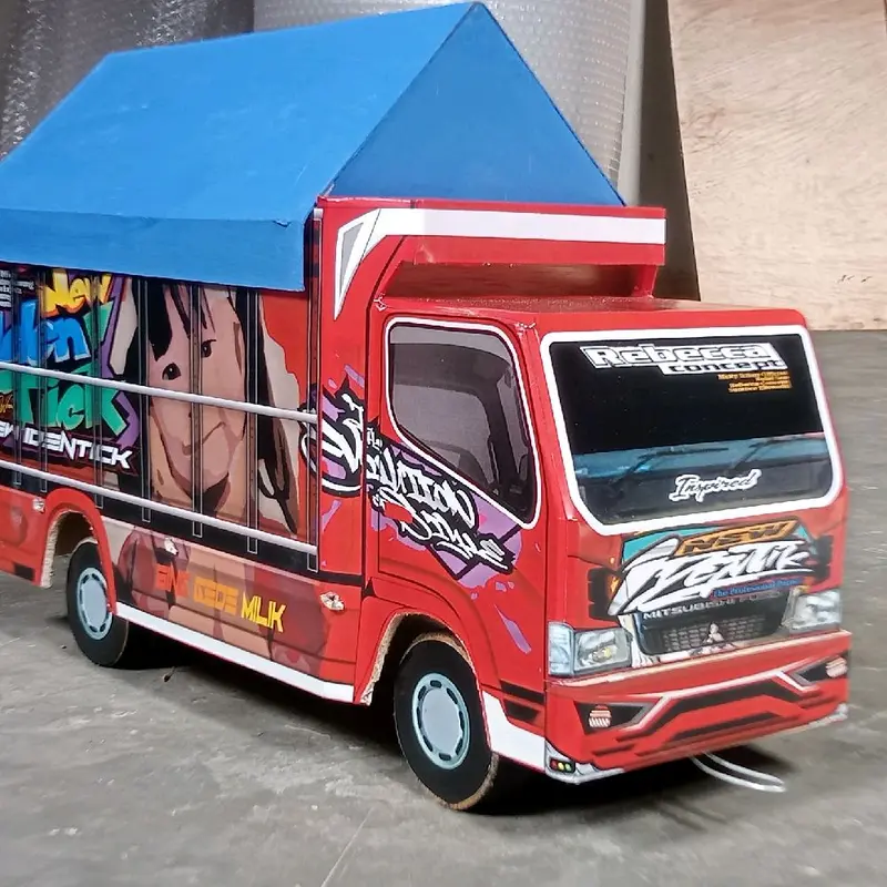 COD MINIATUR TRUK OLENG ASLI KAYU PROMO GRATIS ONGKIR TERMURAH TERKEREN, TERLARIS TERBARU  Lampu 2