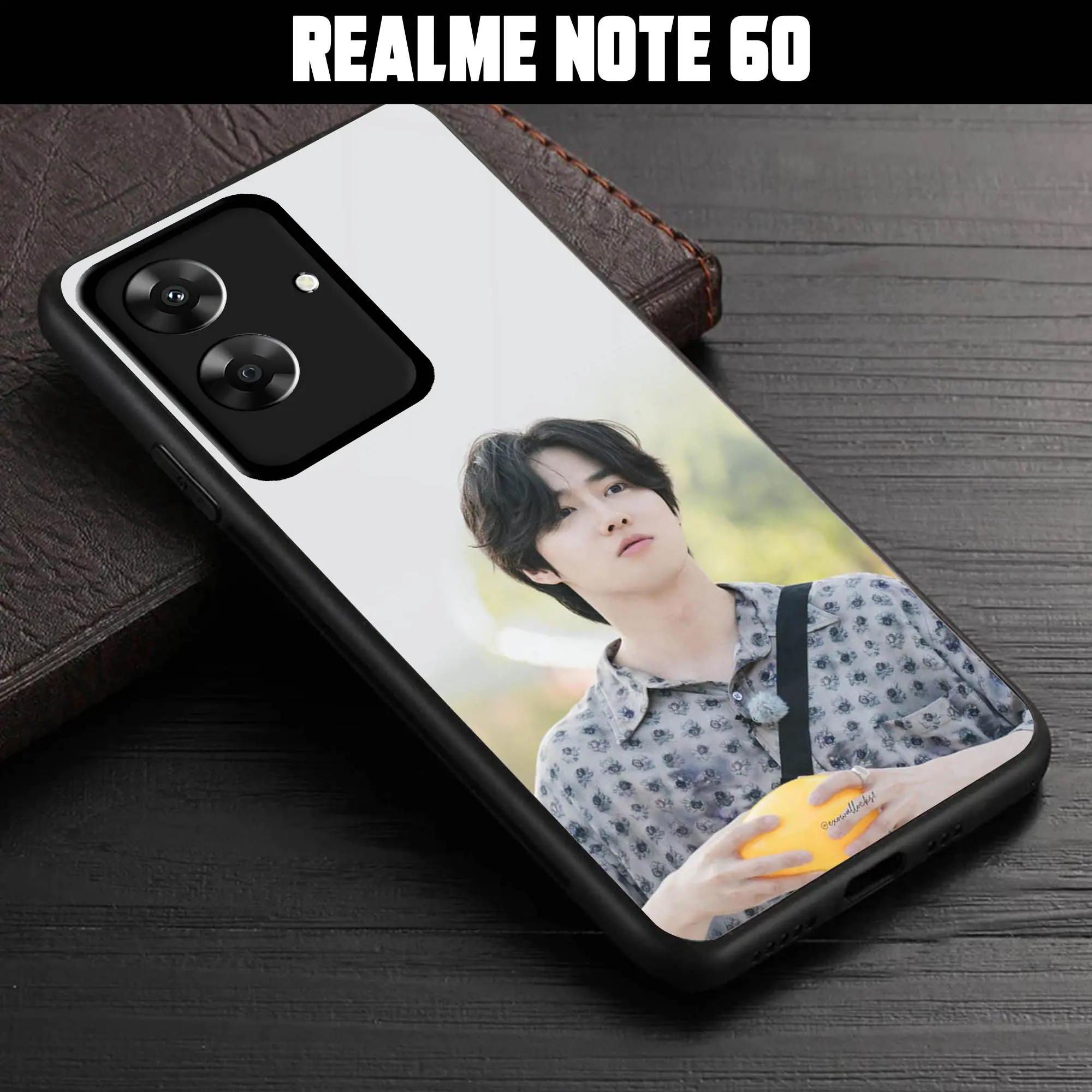 (CK08) Case Glass anti pecah For Type Realme Note 60 - case custom kpop - case korea Smartphone Casing