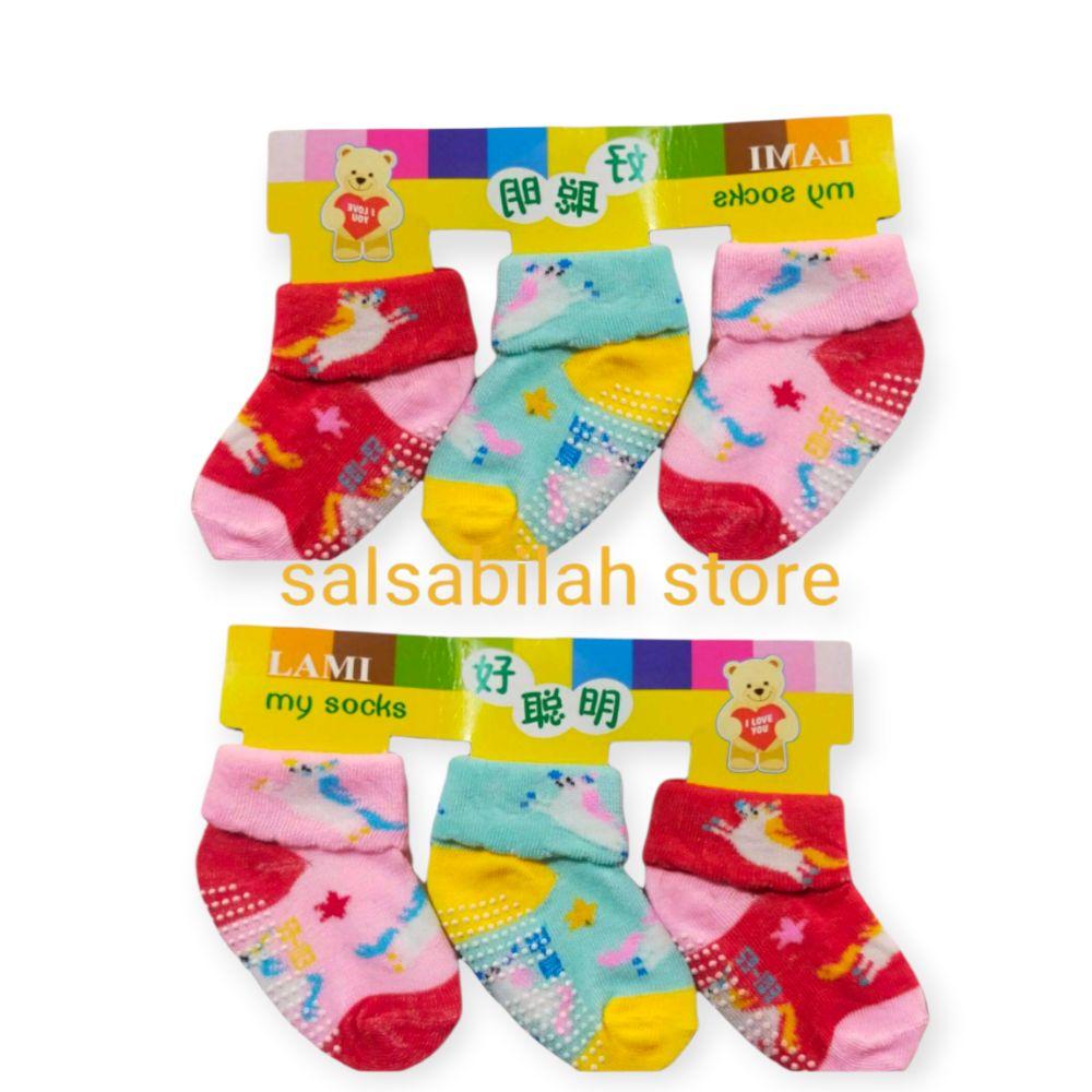 6 Pasang kaos kaki 0-12 bulan cowok cewek antislip